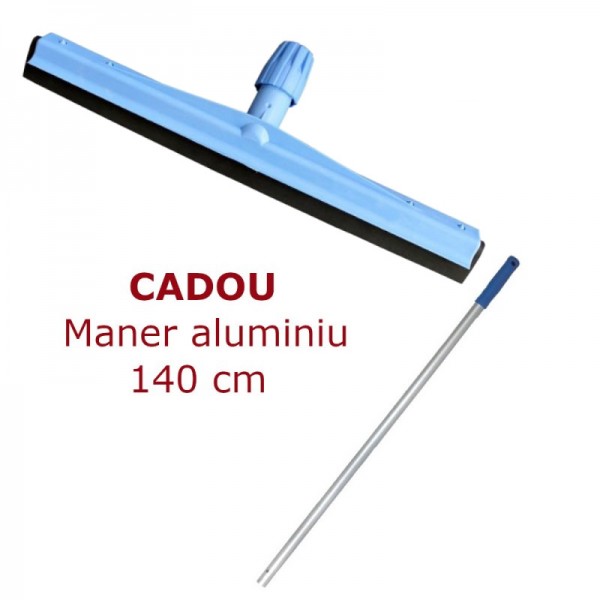 Pachet Racleta pentru podea, 55 cm + CADOU Maner de aluminiu 140 cm, compatibil Pachet Racleta pentru podea, 55 cm + CADOU Maner de aluminiu 140 cm, compatibil